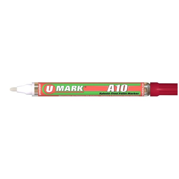 U-Mark U-Mark UMARK10104 2 mm A10 Paint Marker; Red - 12 per Box UMARK10104